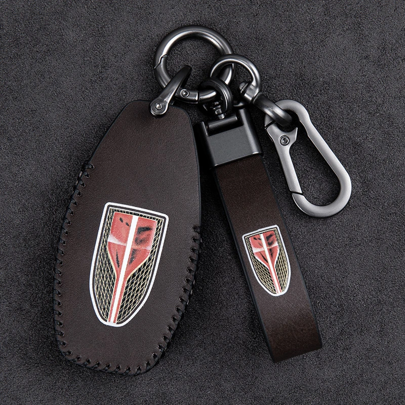 适用2023款红旗H5钥匙套包新款红旗h5专用真皮遥控壳扣改装保护套