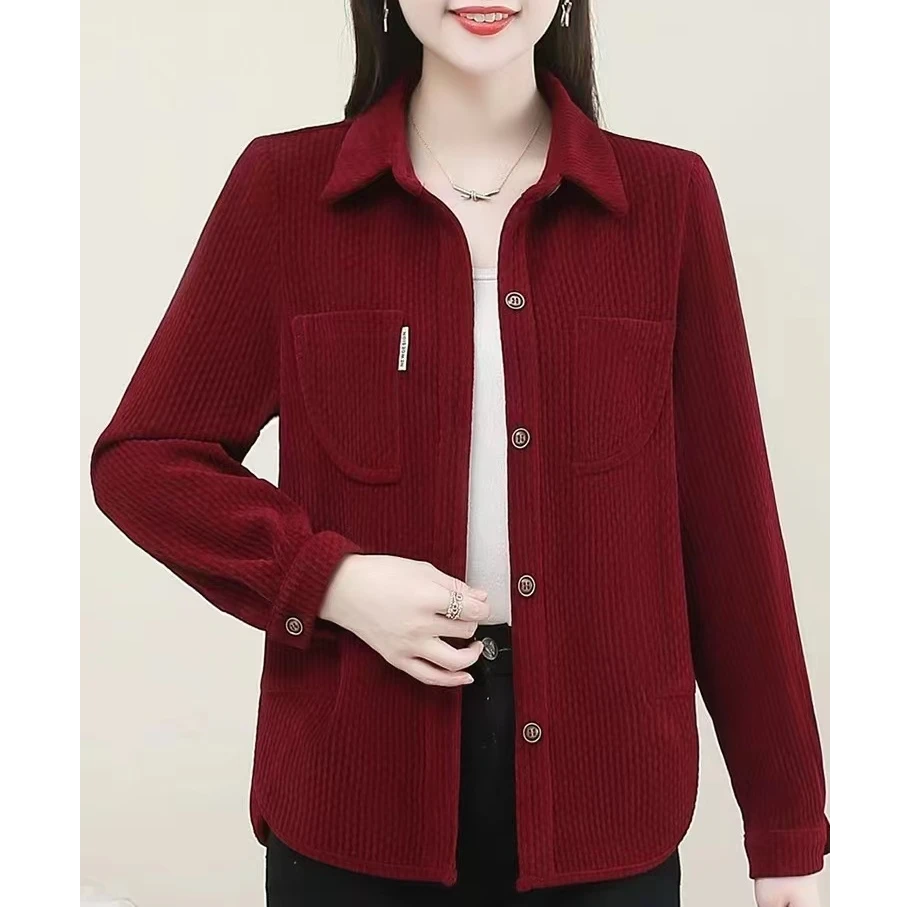 2024秋季新款气质显瘦百搭休闲上衣女外套宽松时尚百搭妈妈装外套