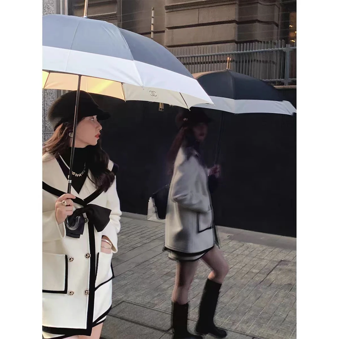 723-法式复古轻奢澳毛赫本双面毛呢大衣外套女秋季