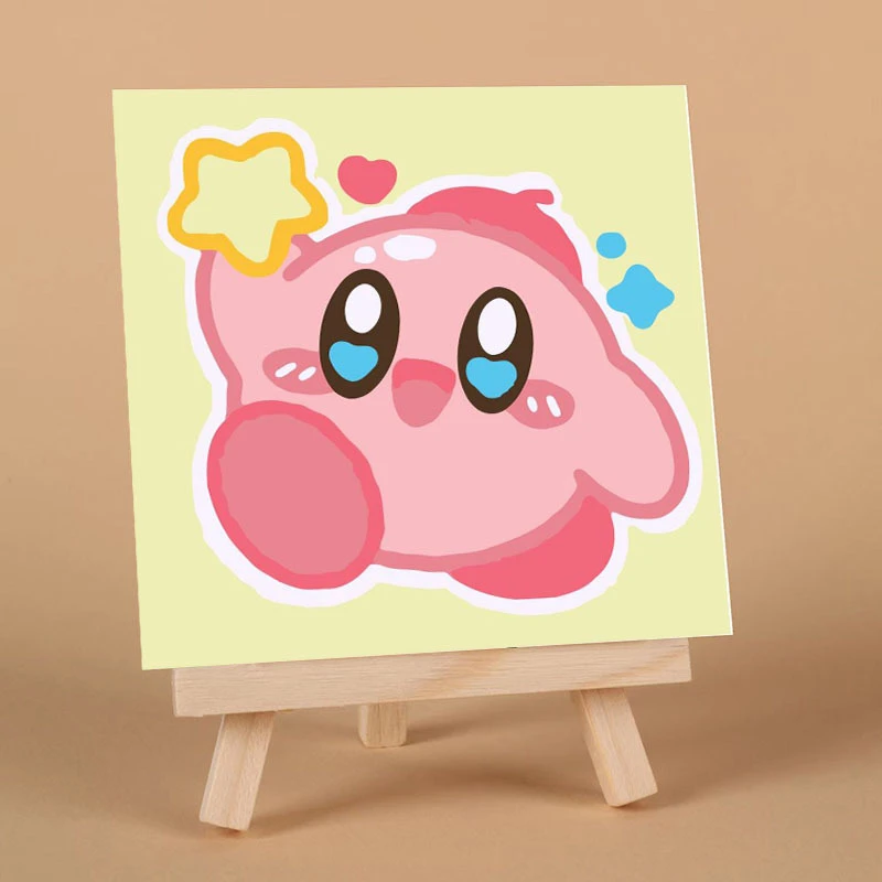 diy数字油画财神风景画填色手工油彩画手绘室内丙烯油画