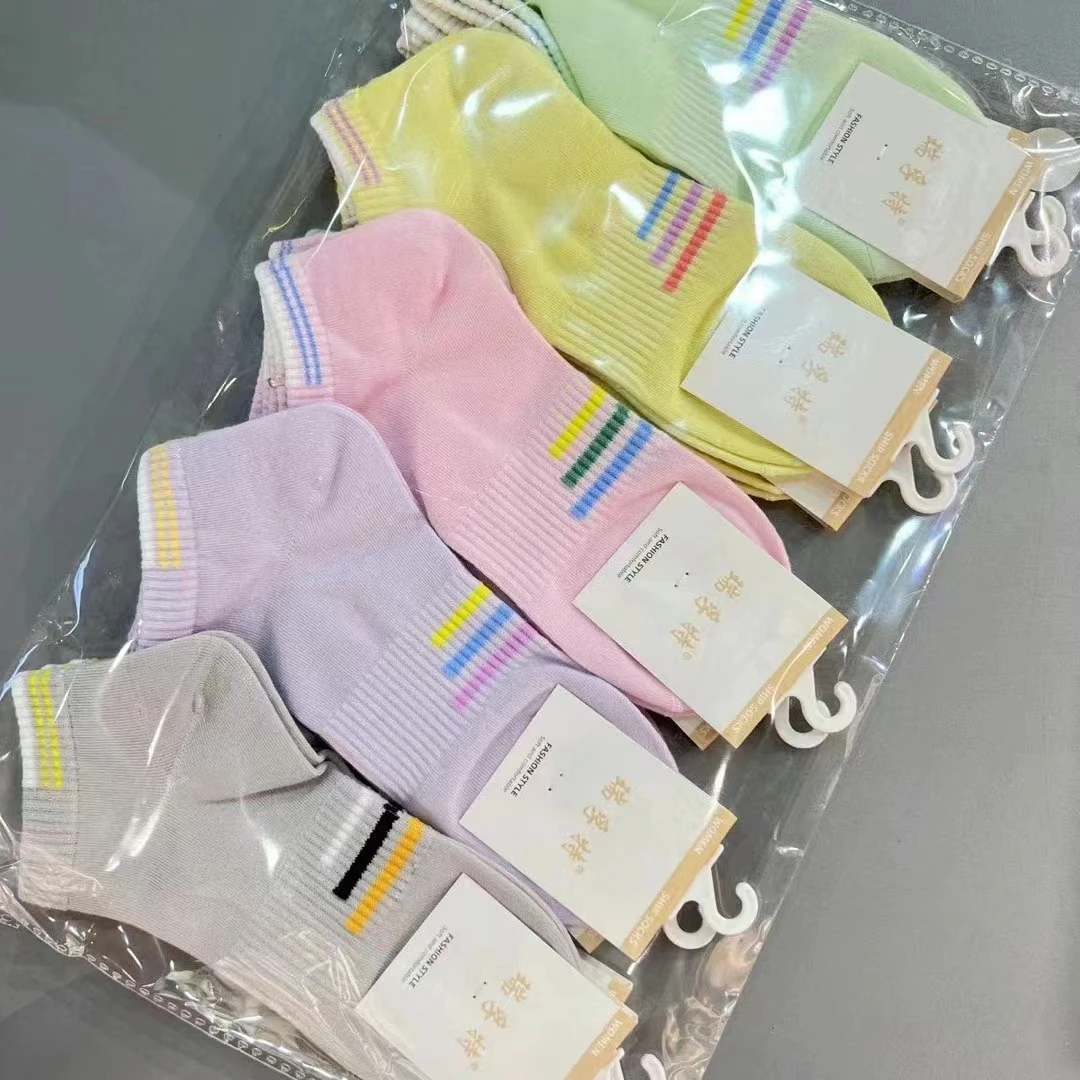百搭时尚简约透气吸汗男女款商务运动休闲短袜