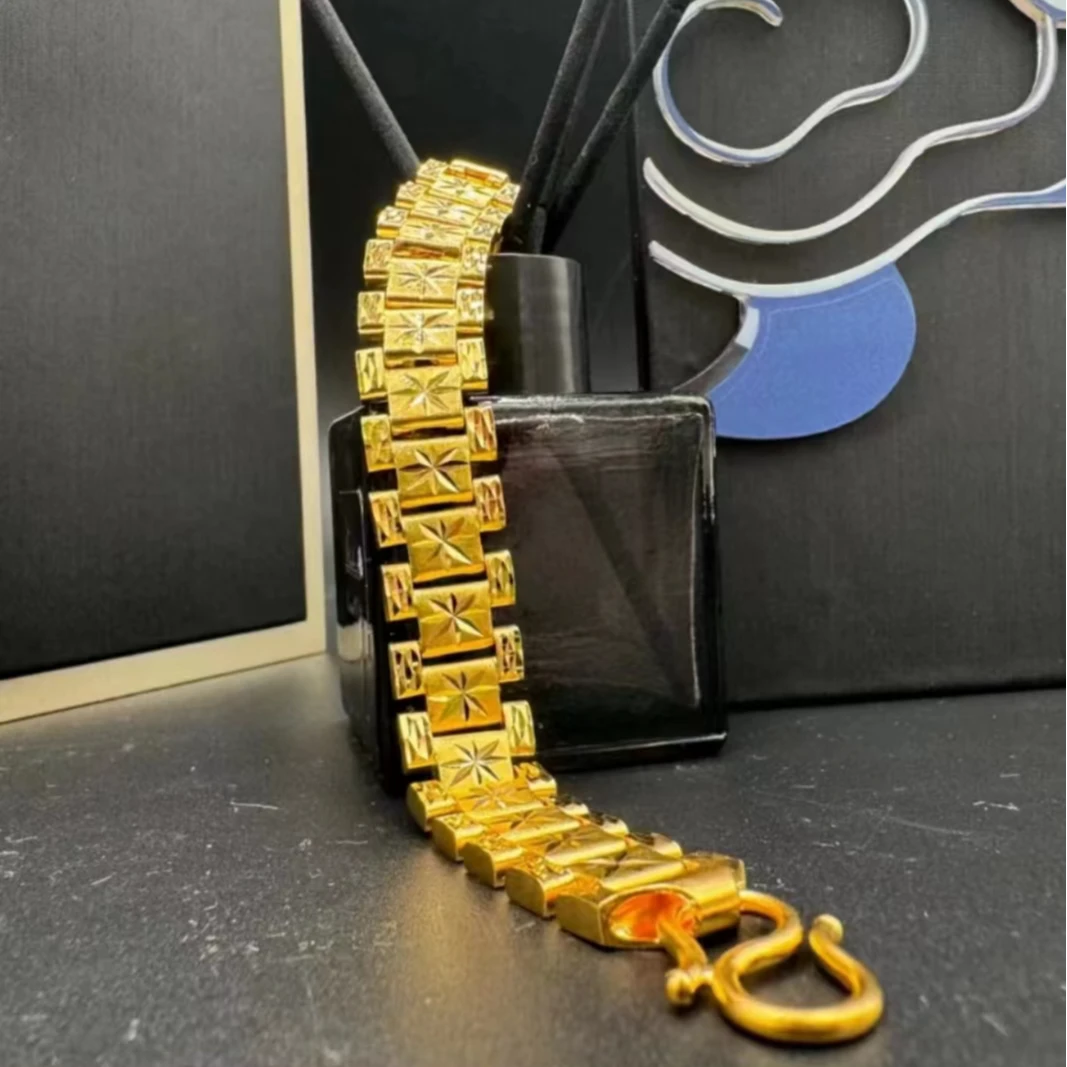 足银手链 坦克手链    包金工艺  男士  男款  潮流