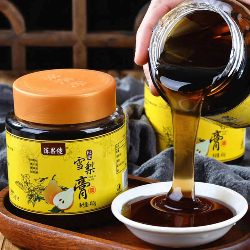 陈果佬 枇杷雪梨膏糖 草本提取清凉滋润 传统手工熬制雪梨膏450克