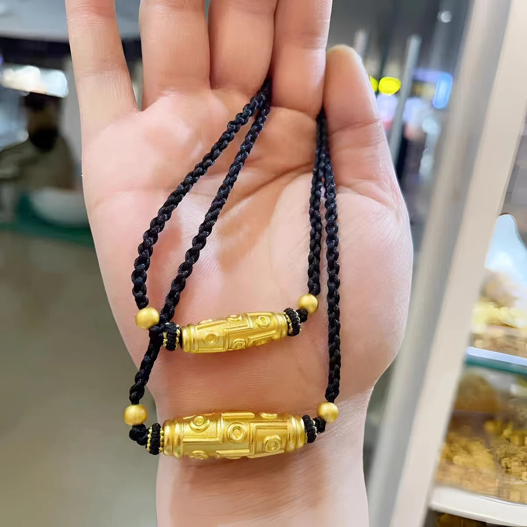 合金吊坠 时尚九眼桶珠配绳精美手工项链吊坠28