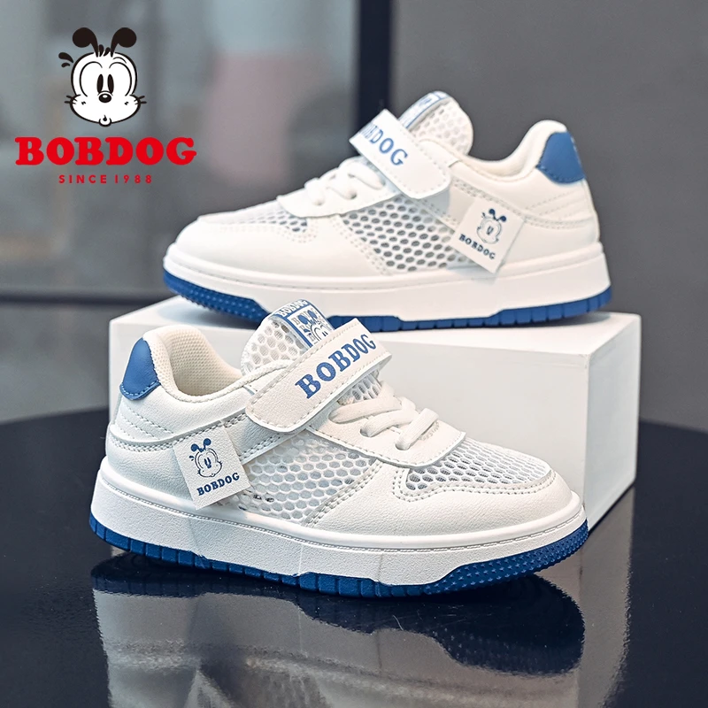 巴布豆儿童鞋男童板鞋2025新款夏季网鞋透气网面运动鞋儿童小白鞋
