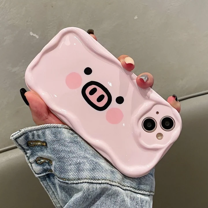 可爱小猪适用苹果13/14promax手机壳12全包11华为/oppo/vivo/小米