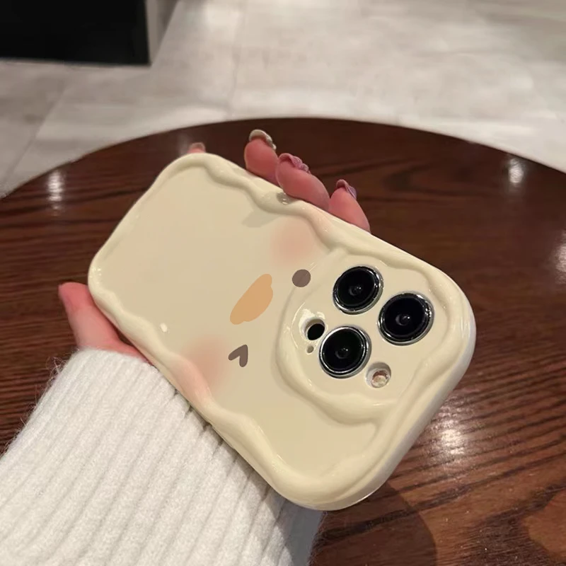 脸红鸭鸭适用苹果13/14promax手机壳12全包11华为/oppo/vivo/小米