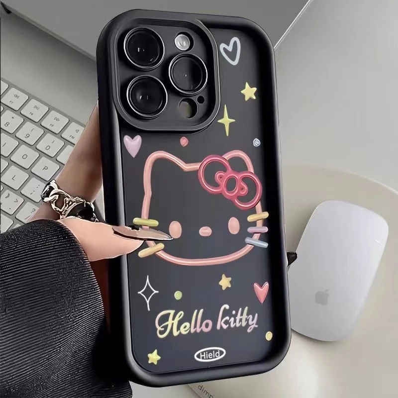 彩色kt猫适用苹果14/15promax手机壳13全包12华为/oppo/vivo/小米