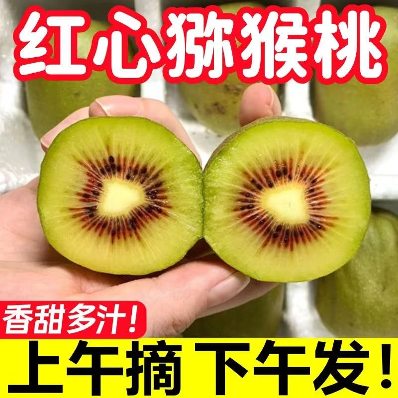 【新鲜】四川红心猕猴桃奇异果新鲜当季水果弥猴桃大果6-30枚香甜