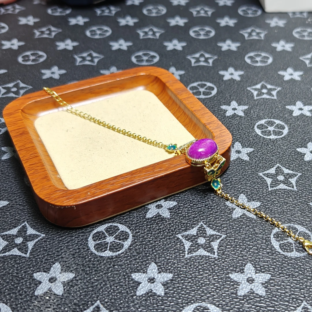 [停业清货]国风玉化紫俱来手链百搭-928