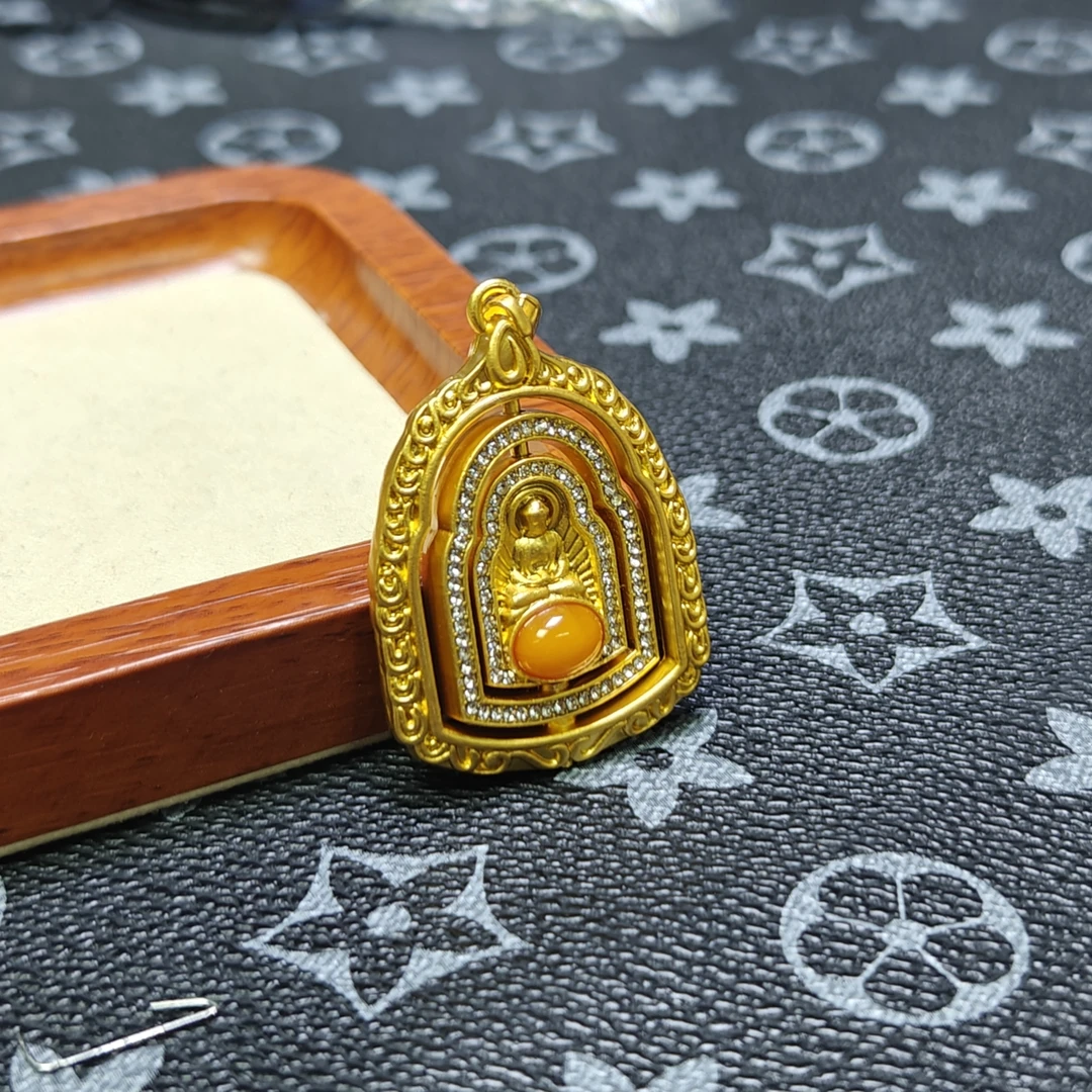 [停业清货]老蜜蜡佛牌吊坠-赠链-252