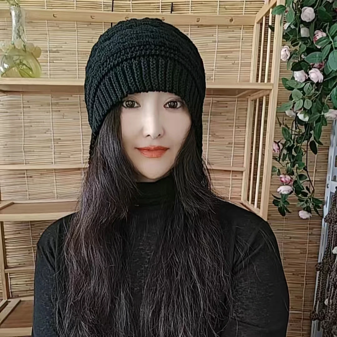 潮妈家秋冬季开叉针织渔夫帽（手洗不可机洗）