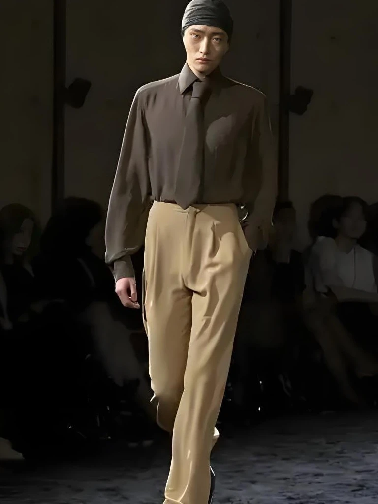 1019-2025春季新款轻奢高级潮牌宽松蓝色老花软牛仔外套男士