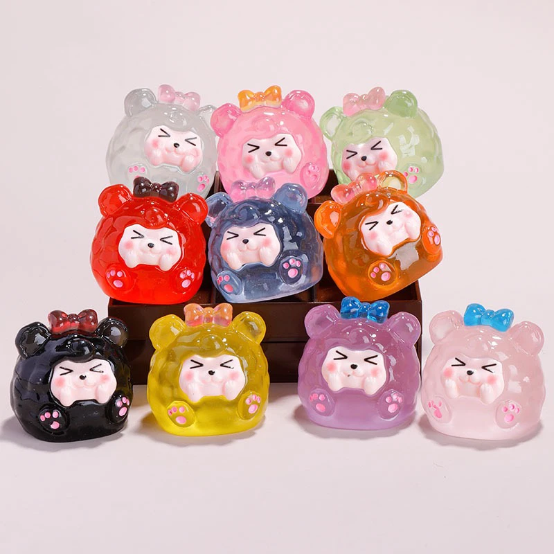 [直播拆双许愿宫格对对碰]夜光蝴蝶结福气团子树脂福气diy摆件