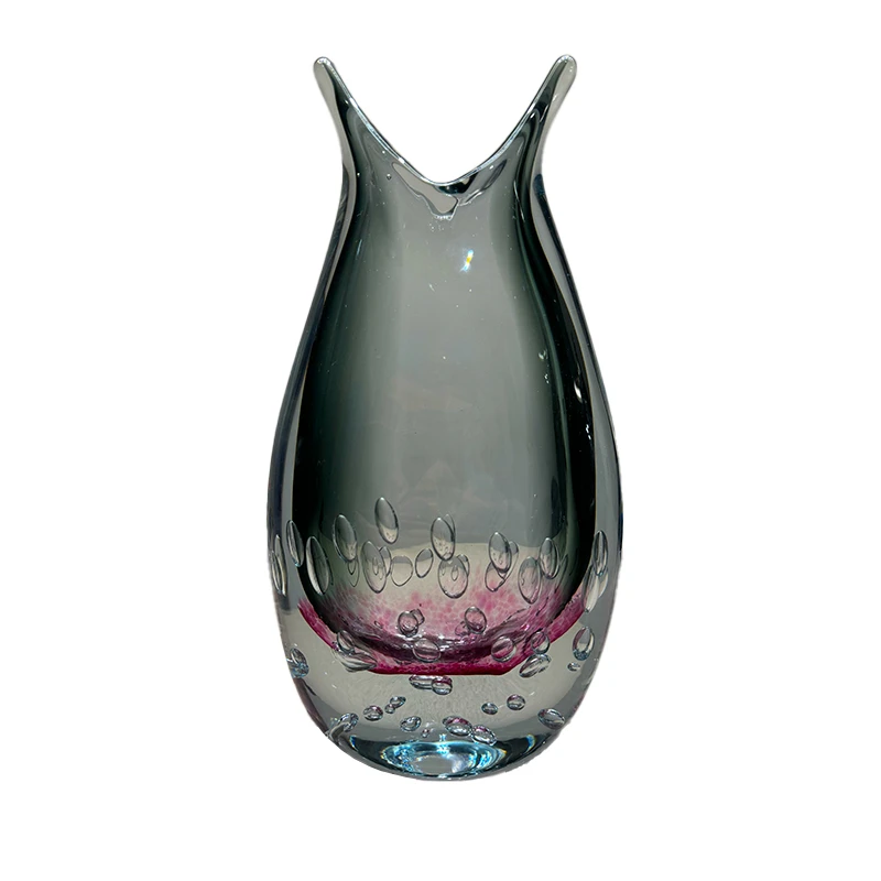 现代轻奢异形个性花瓶创意厚重双拼色艺术摆件样板间艺术插花水培