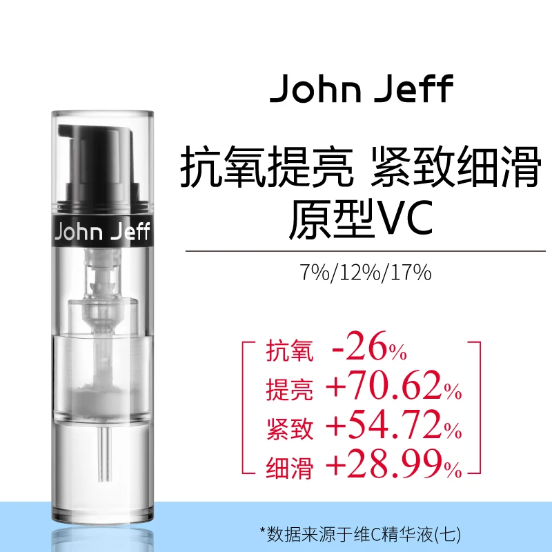 John Jeff维C精华液抗氧化提亮肤色改善暗沉细滑原型VC姐夫.