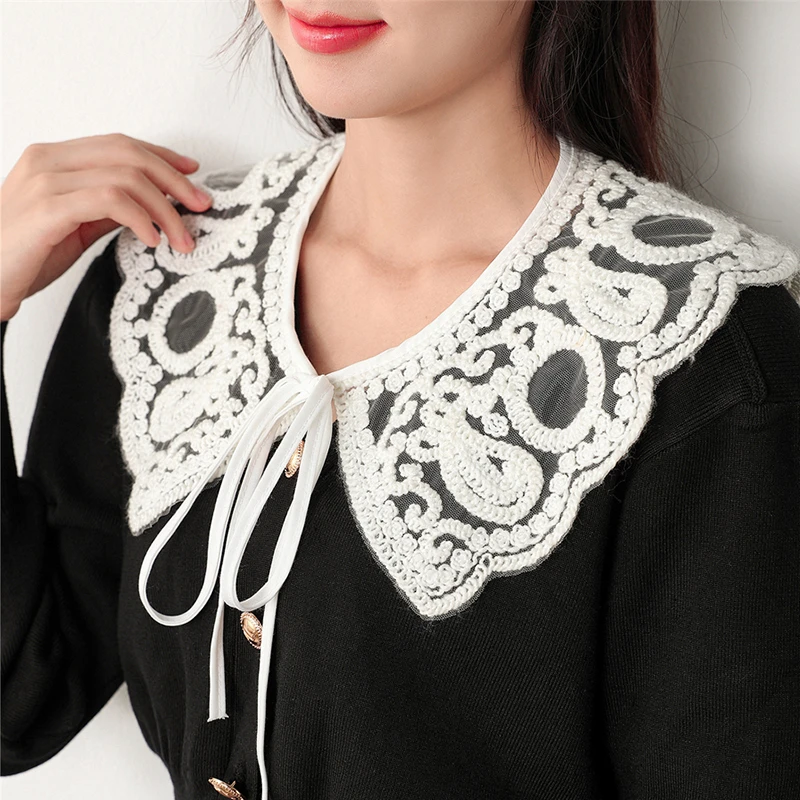 披肩假领子外搭大领百搭假领毛衣卫衣装饰领配裙子蕾丝花边娃娃领