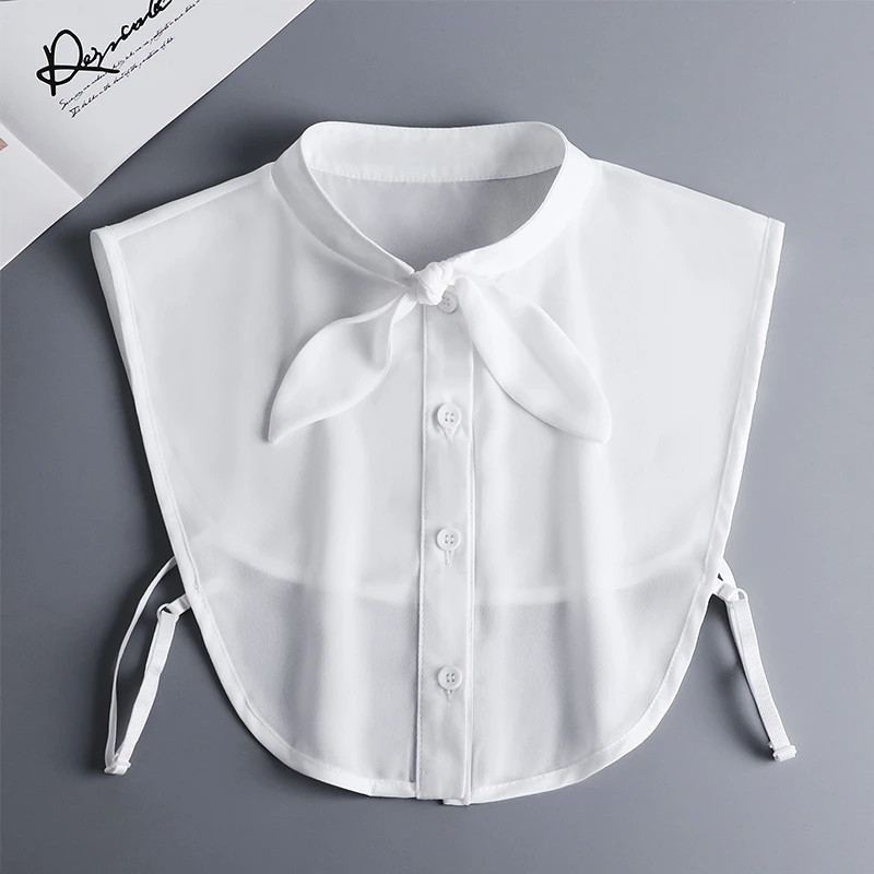 假领子女百搭假衣领内搭衣领白色多功能毛衣衬衣装饰领雪纺娃娃领