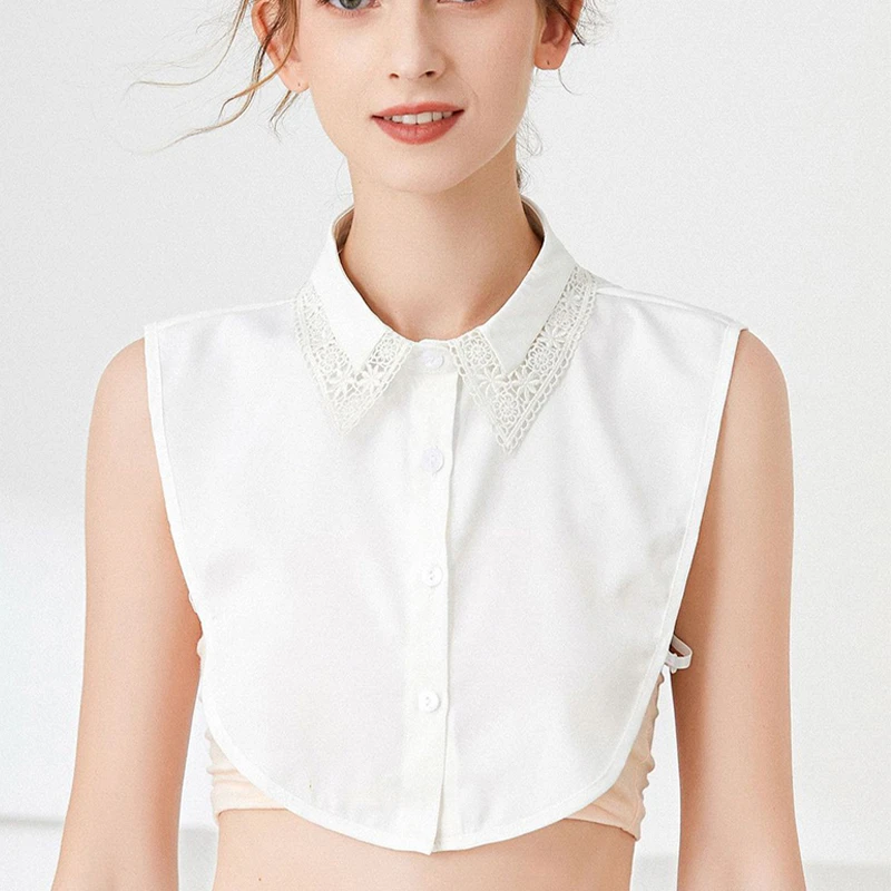 假领子女欧美蕾丝打底衬衫花边装饰领镂空假领秋冬纯色搭配毛衣领