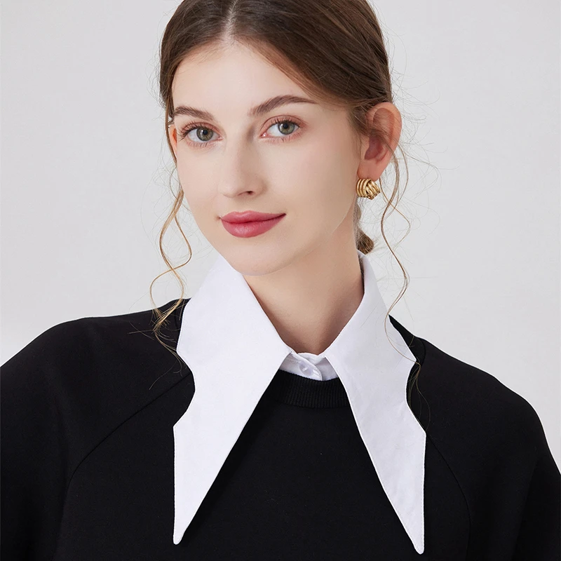 假领子女百搭假衣领春秋冬季韩版透气休闲衬衣假衣领大尖领娃娃领