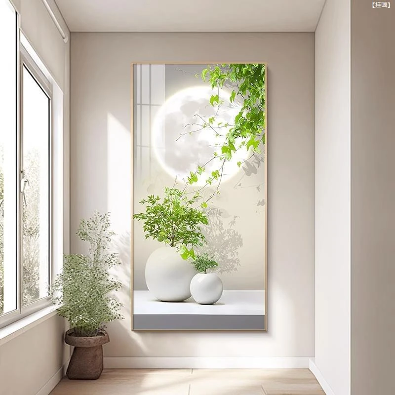 客厅背景墙挂画客厅背景墙挂画【挂画】绿植正对门玄关画小清新现