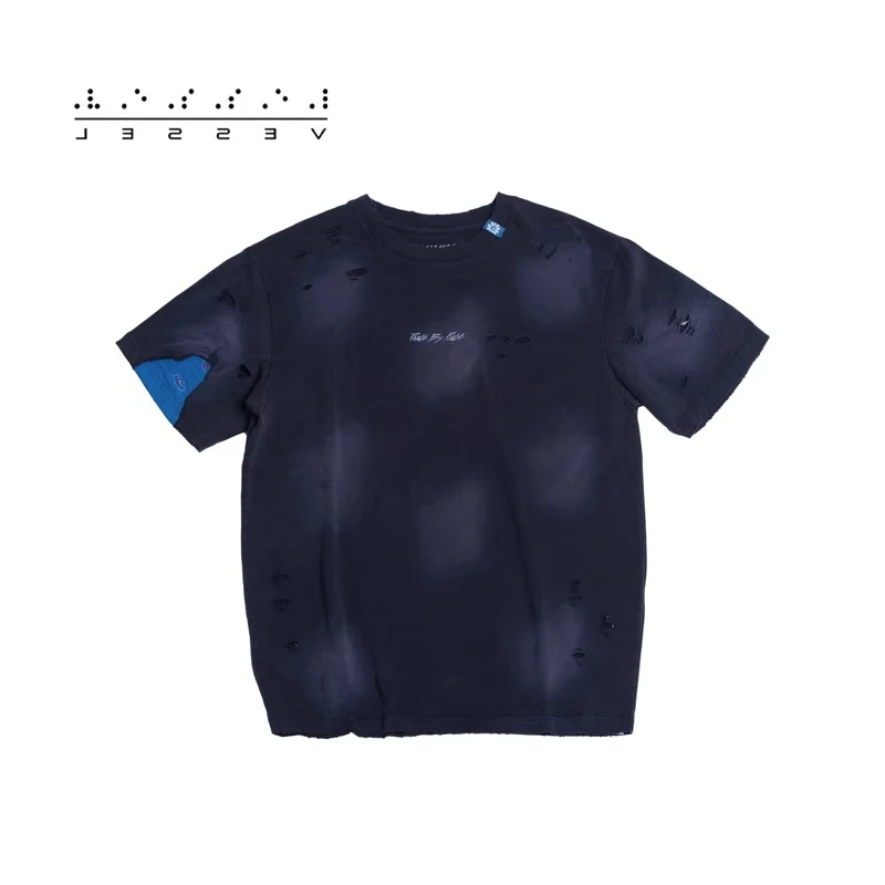 XVESSEL明星同款PBP Vintage Tee 2023新款 潮流T恤夏季休闲百搭