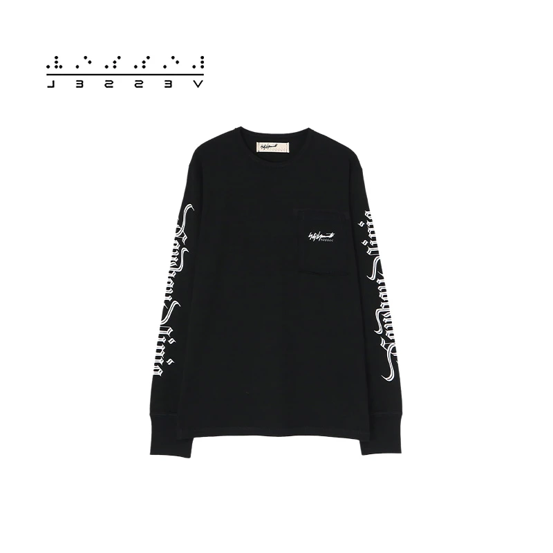 XVESSEL&山本耀司“牛仔忍者”LOGO套头长袖T恤潮流百搭男女同款