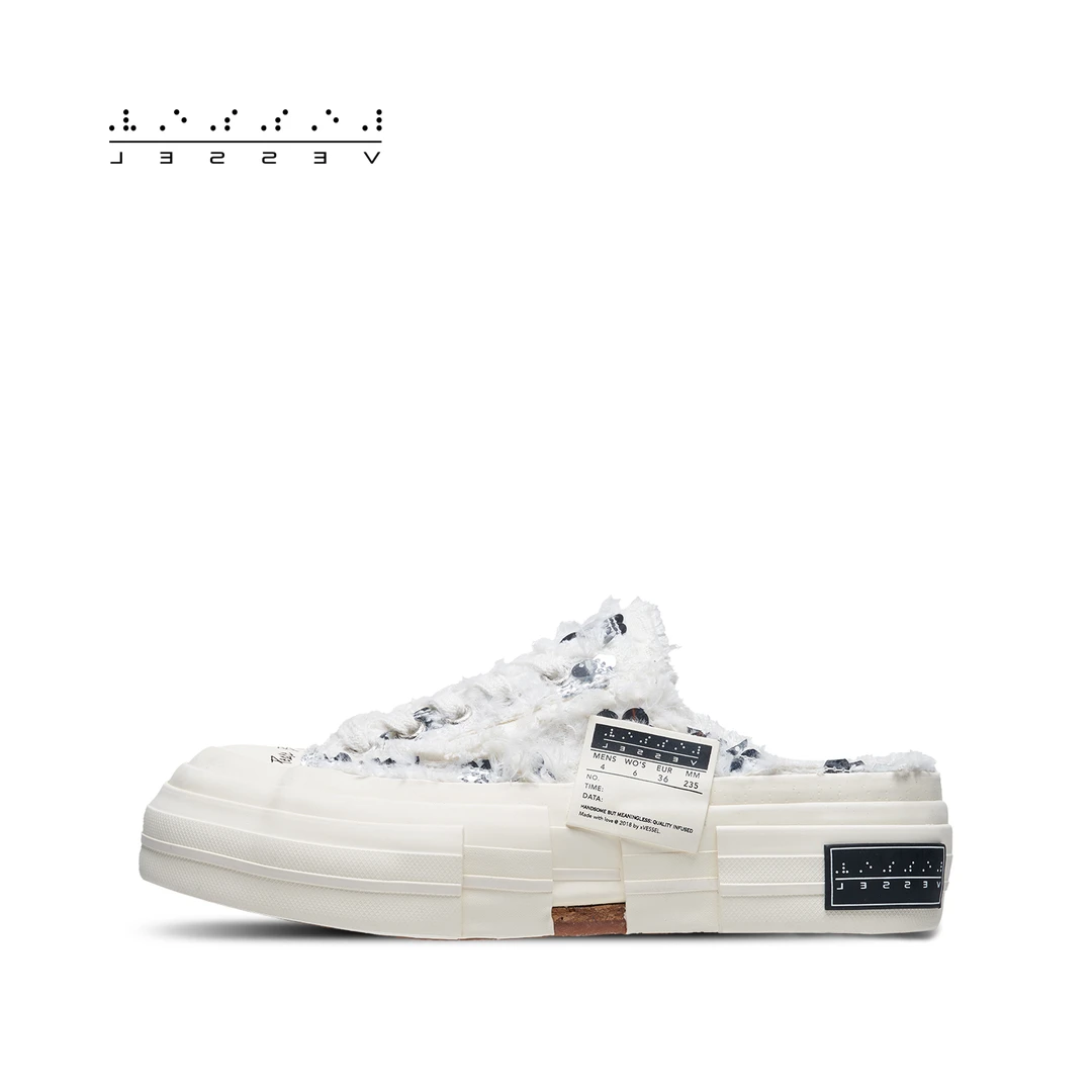 XVESSEL【天鹅半拖】长毛绒亮片夏季休闲半拖潮流时尚