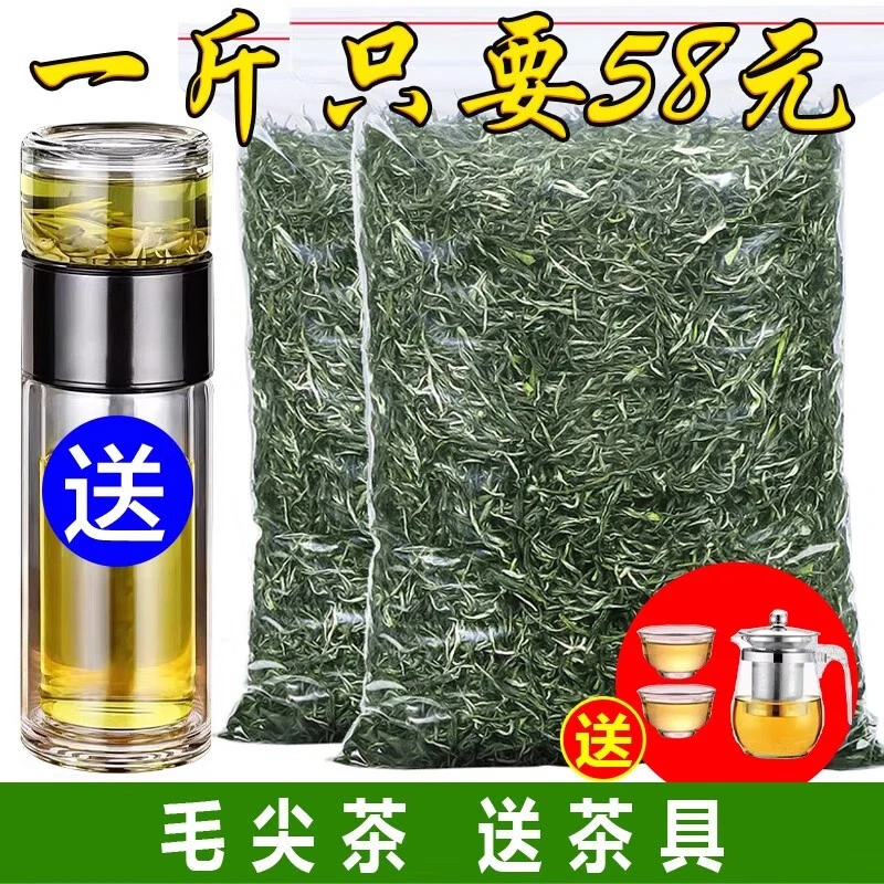 2025新茶毛尖茶叶信阳原产明前特级嫩芽浓香型绿茶散装雀舌茶500g