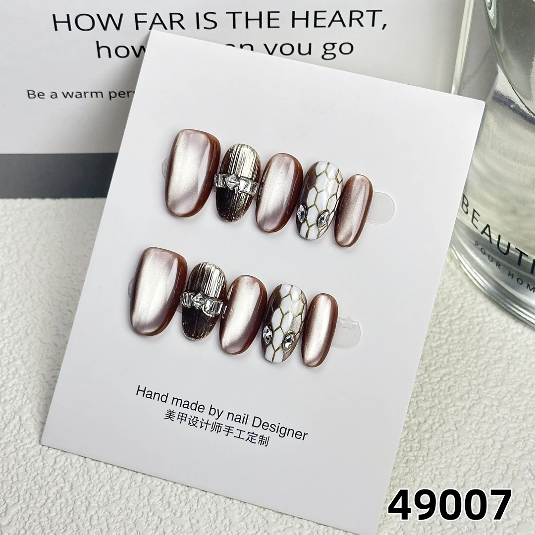 原创：短椭圆 18.5mm 编号 49007 纯手工穿戴甲