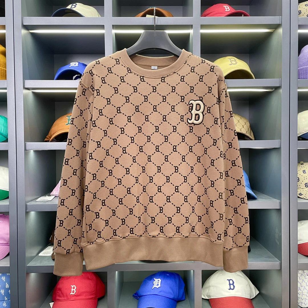 圆领卫衣男女同款满印老花LOGO长袖卫衣时尚休闲102 嘉嘉