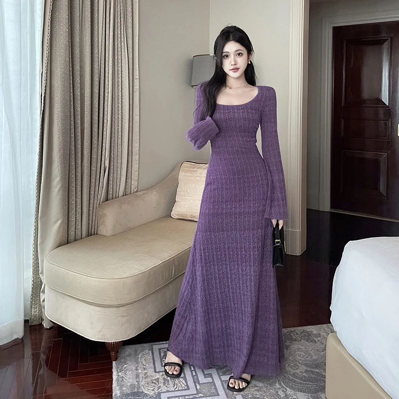 “竹林细语”性感微透蕾丝包臀裙春季法式内搭打底气质两件套连衣裙