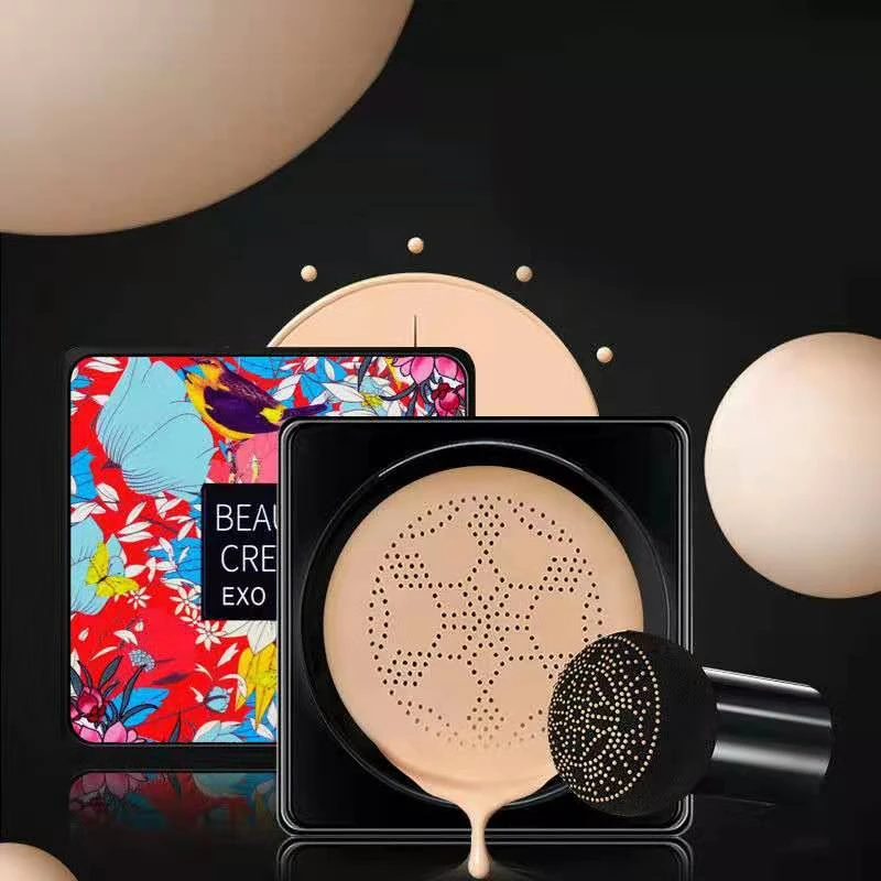 蘑菇头气垫BB霜水感保湿滋养遮瑕持久不卡粉自然服帖美颜霜不脱妆