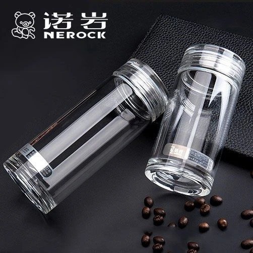 诺岩玻璃杯 杯子水杯玻璃杯子家用泡茶杯便携透明