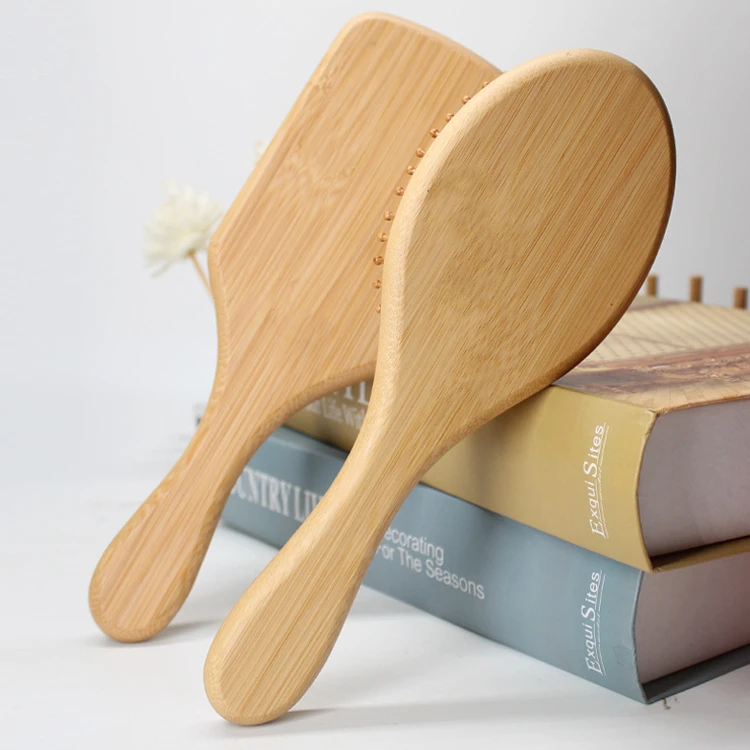 楠竹气囊梳实木复古头皮保健梳子卷发顺发大板木梳子按摩气垫梳