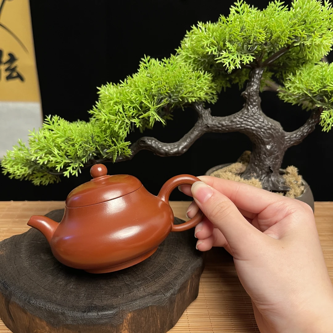 60ML玉乳壶潮州原矿朱泥壶纯手工制作全手工拉胚泡茶壶茶道