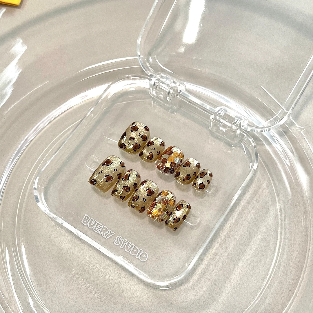 【金钱豹】现货 秋冬豹纹款 显白气质猫眼 纯手工穿戴甲