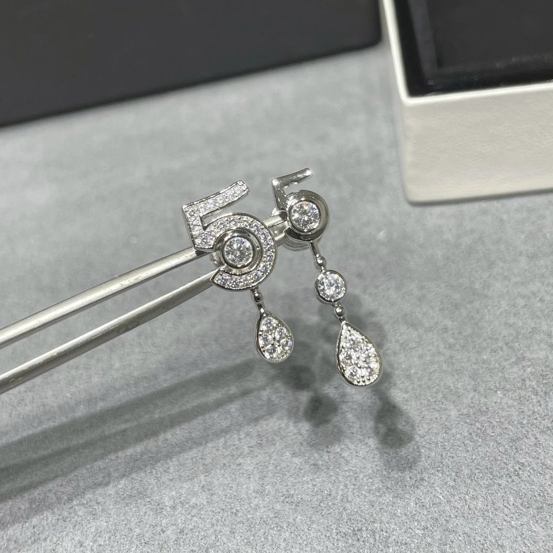 黄铜耳饰 行走的国轻奢高定5字耳环