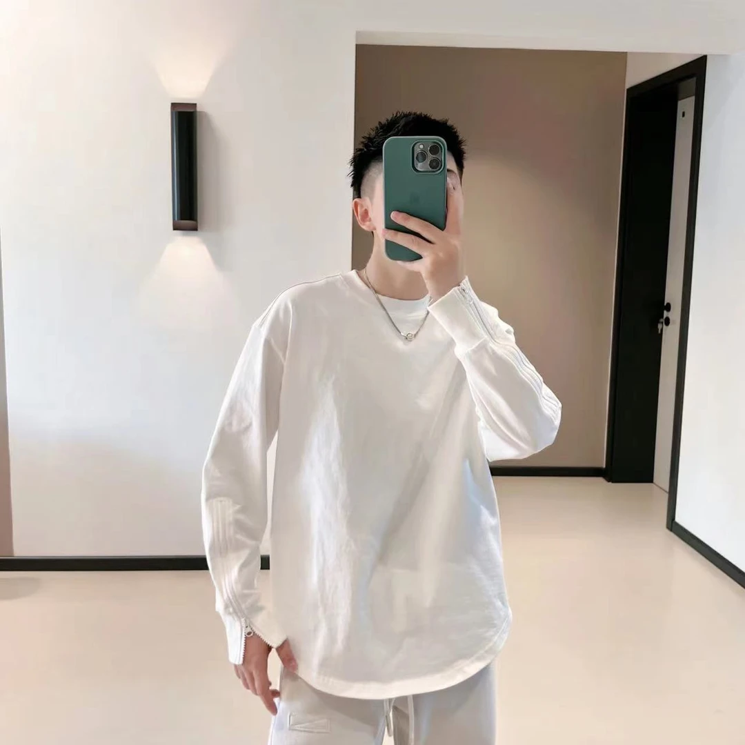 2306秋冬简约袖口拉链长袖