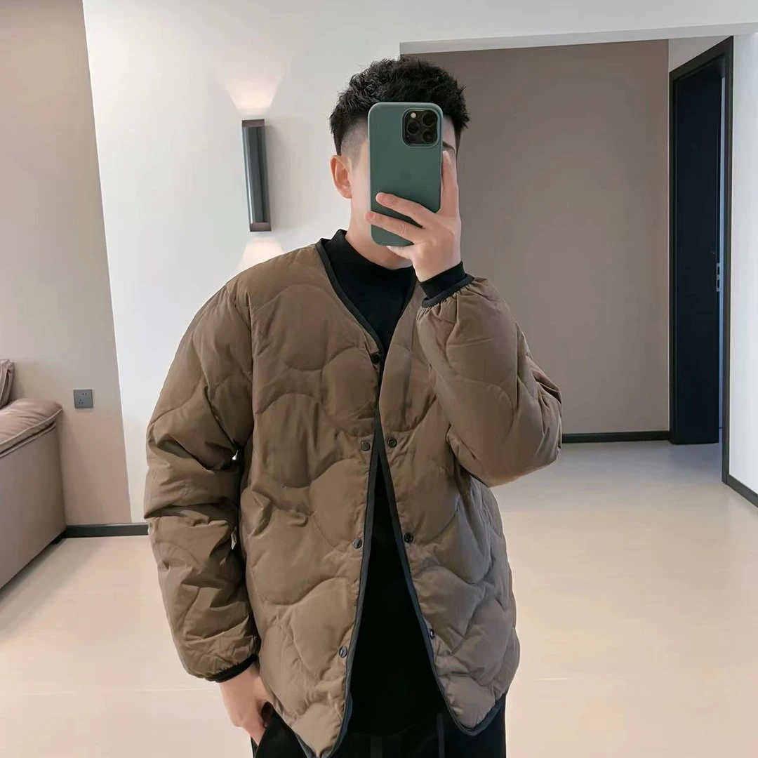 反季清仓无领轻便双面穿羽绒服外套