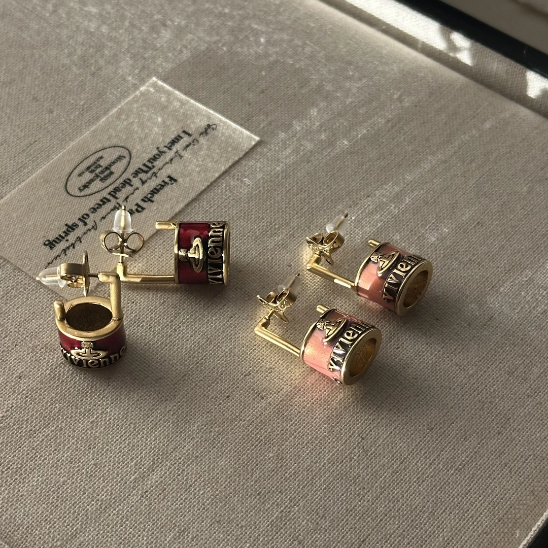 铜合金耳饰 HRY0-铜合金星球滴油包包耳钉HRY0-355