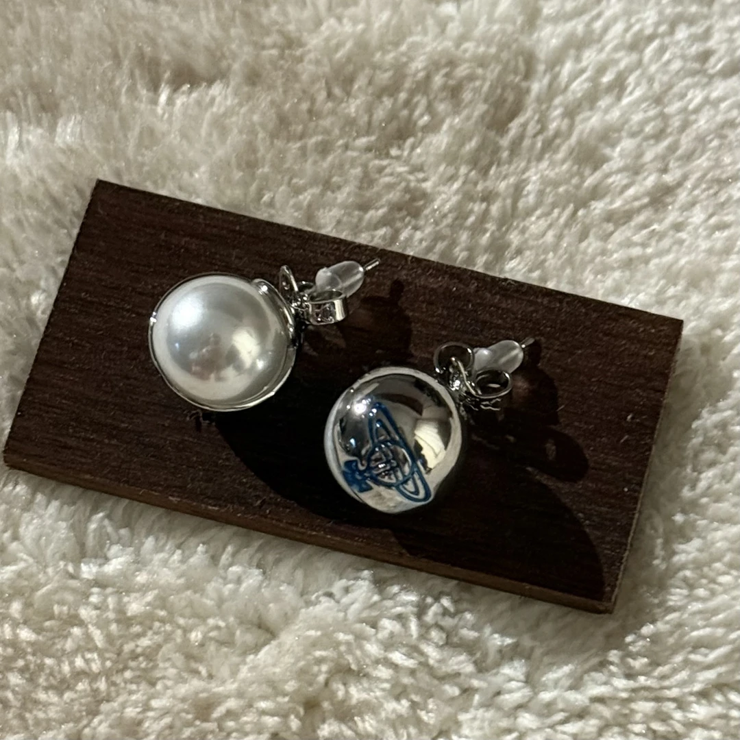 铜合金仿珍珠耳饰 HRY0-铜合金轻奢珍珠星球耳钉HRY0-382