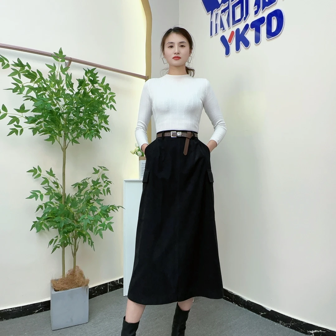 网红爆款时尚休闲显瘦百搭女士中长款半身裙