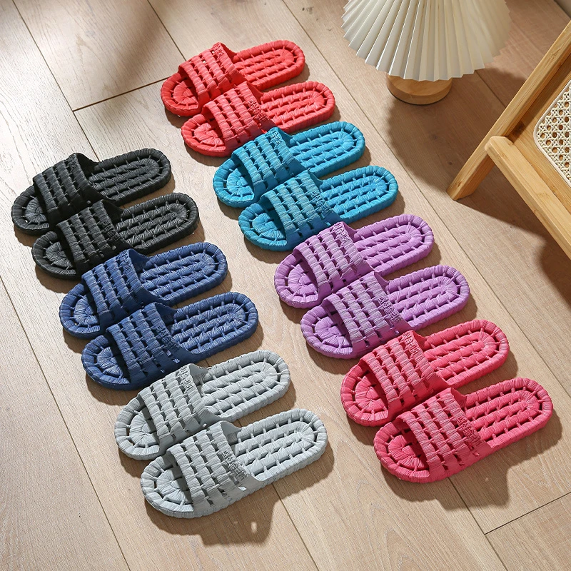 浴室防滑镂空拖鞋浴室厚底漏水静音无声室内凉拖鞋居家按摩