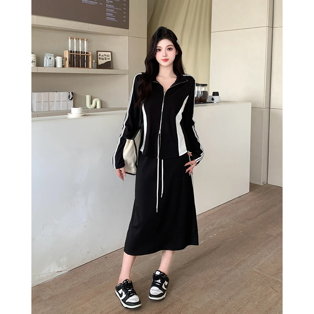 【涵胖胖】清2025春季外套遮肉半身裙修容两件套63108+63141【B】