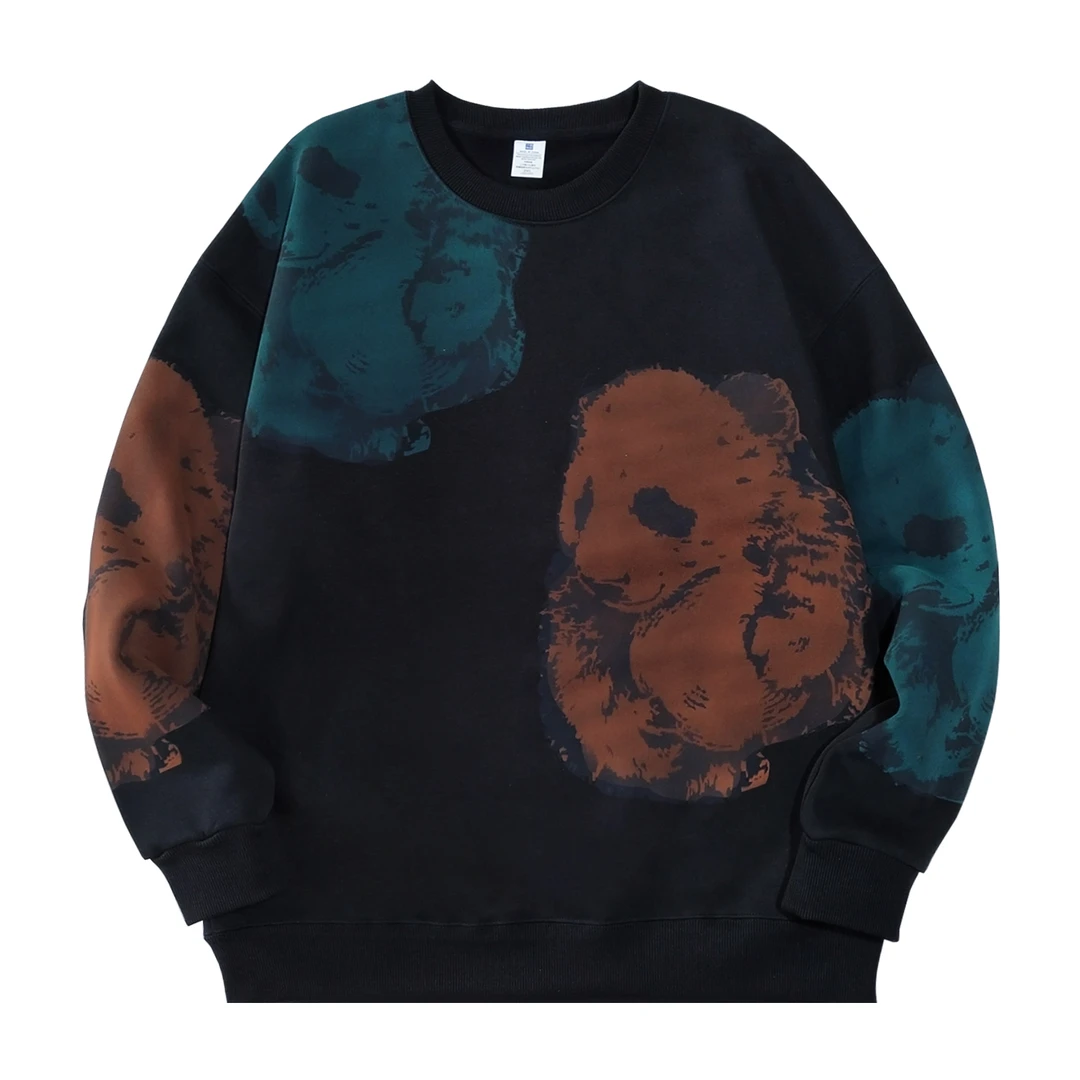 [7A抗静电]男女同款情侣卫衣圆领重磅潮牌卫衣