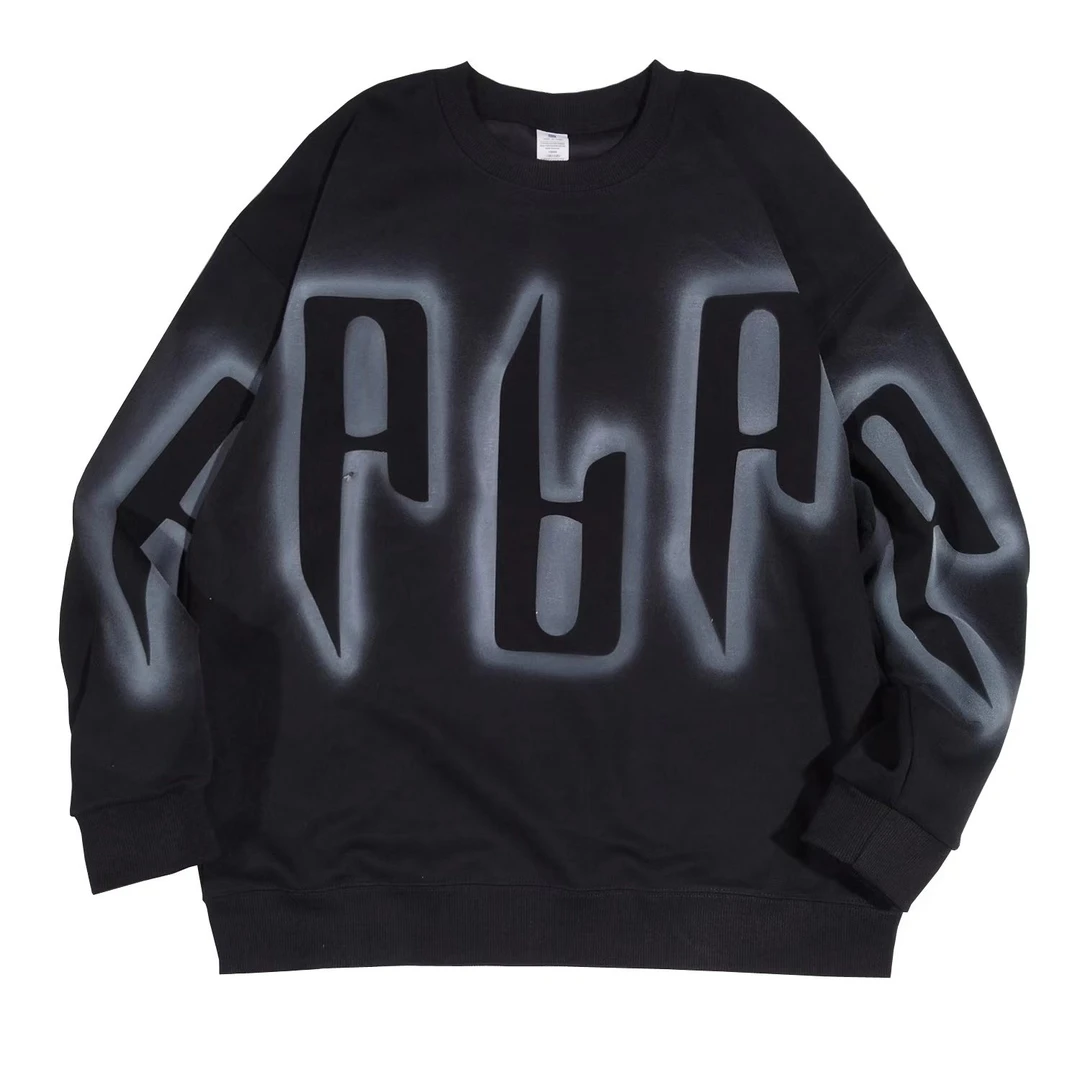 [7A抗静电]男女同款情侣卫衣圆领重磅潮牌卫衣长袖1