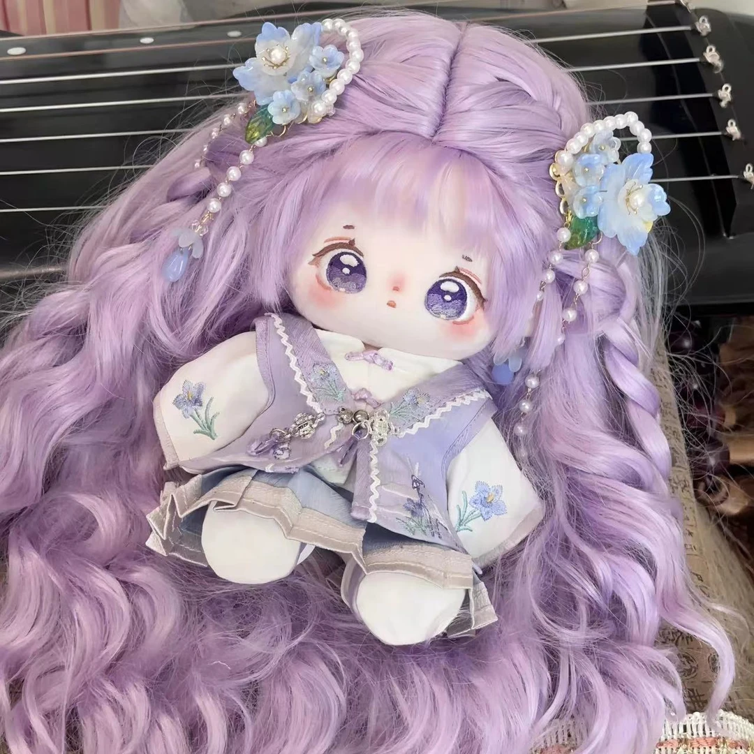 【女娃衣】可爱20厘米棉花娃娃粉色小裙子娃衣套装背带裤公主裙衣服