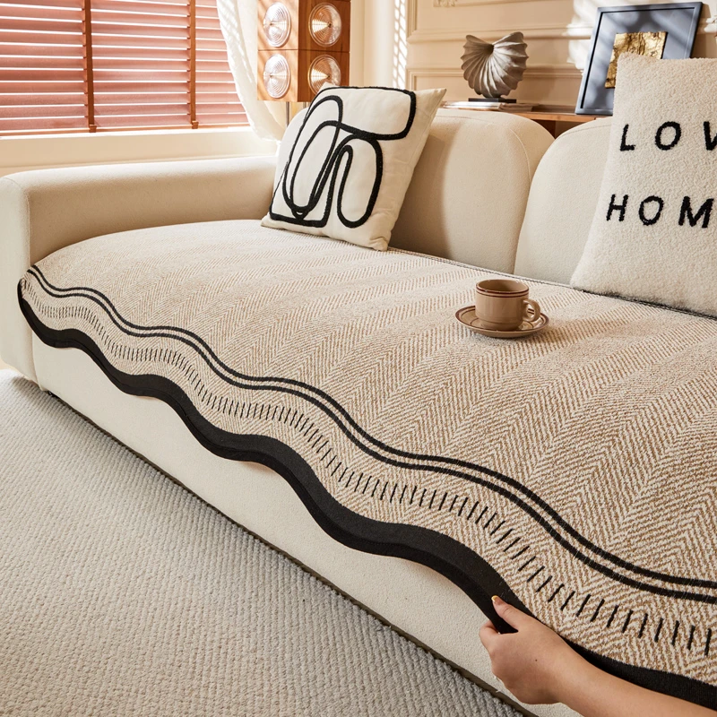 轻奢高级感异形不规则沙发垫秋冬季2024新款固定防滑直排沙发坐垫