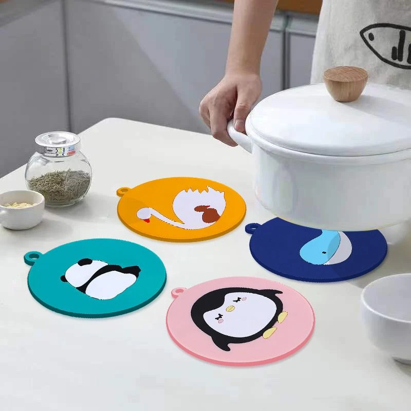 北欧风创意隔热垫硅胶防烫垫餐桌垫子卡通家用杯垫砂锅垫子碗盘垫